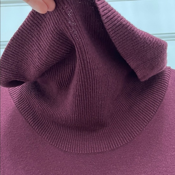 LOFT Plus Rich Burgundy Turtle Neck Sweater Dress - Size 16/18 - Picture 11 of 16